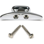polished chrome marine cleat hook