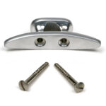 satin chrome marine cleat hook
