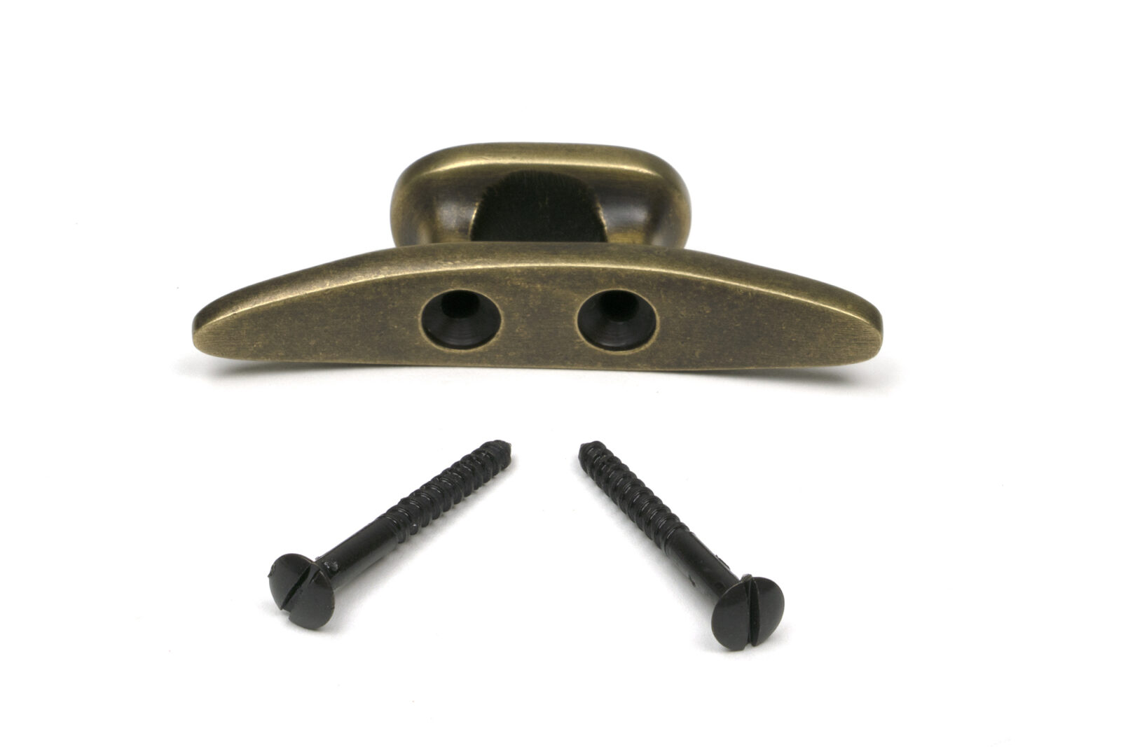 burnished brass marine cleat hook