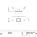 burnished brass marine cleat hook