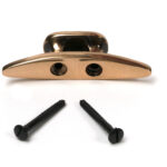 polished bronze marine cleat hook