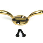 aged brass newbury cleat hook