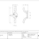 aged brass newbury cleat hook