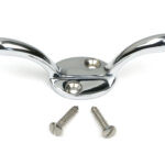 polished chrome newbury cleat hook