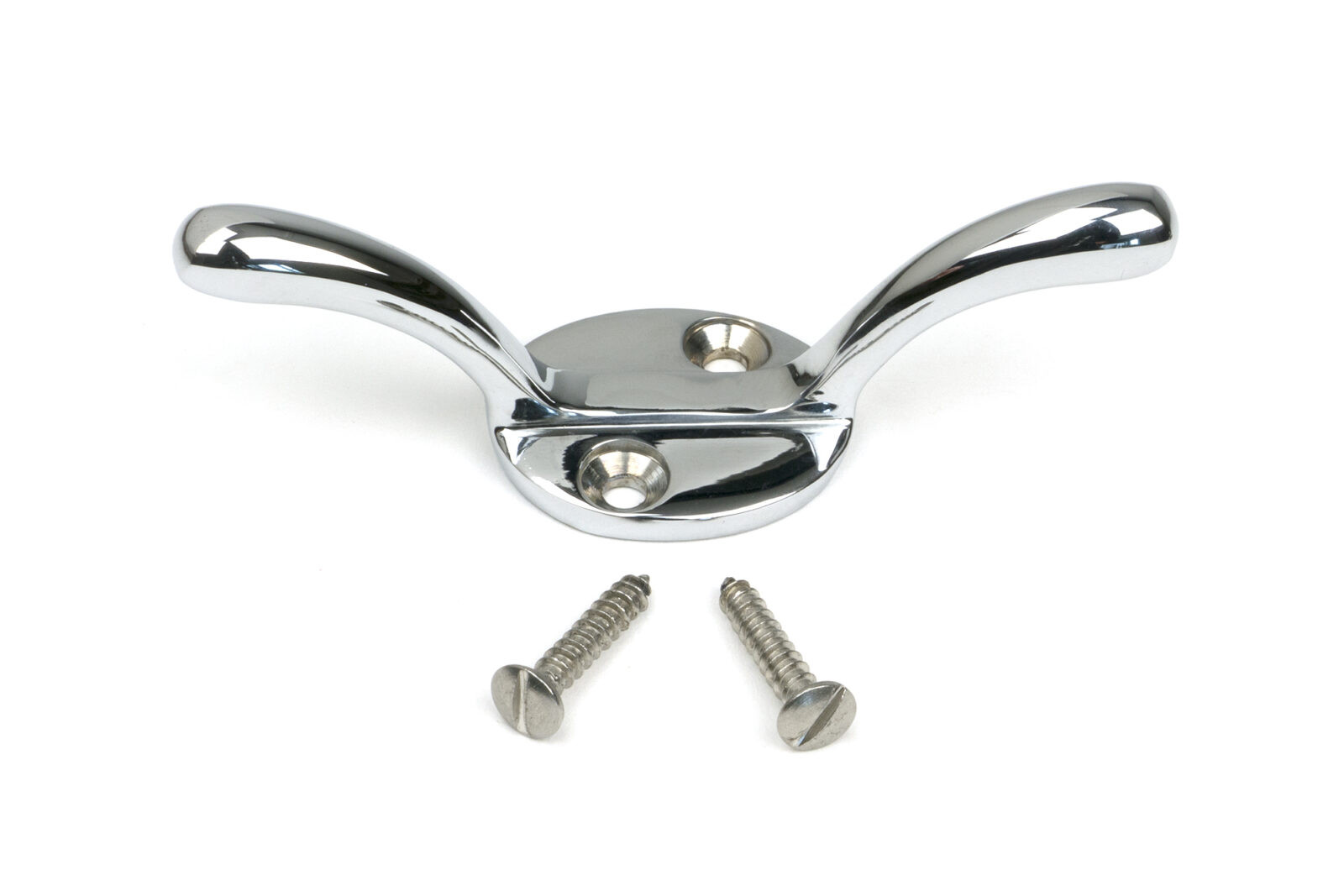 polished chrome newbury cleat hook