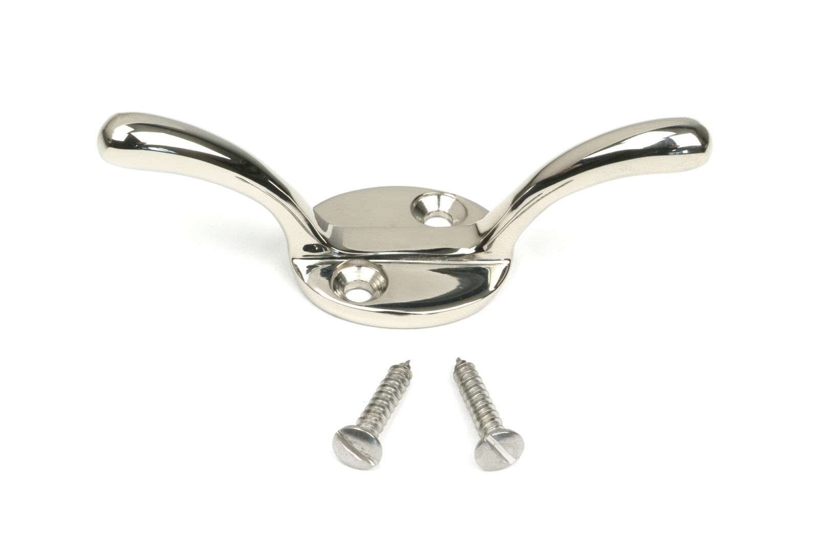 polished nickel newbury cleat hook
