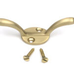 satin brass newbury cleat hook