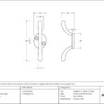 satin brass newbury cleat hook