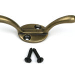 burnished brass newbury cleat hook