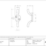 burnished brass newbury cleat hook