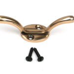 polished bronze newbury cleat hook