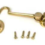 polished brass 4" cabin hook
