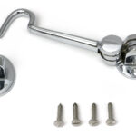 polished chrome 4" cabin hook