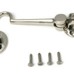 polished nickel 4" cabin hook