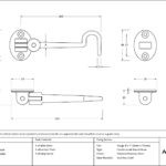 polished nickel 4" cabin hook