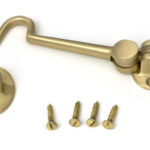 satin brass 4" cabin hook