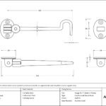 aged brass 6" cabin hook