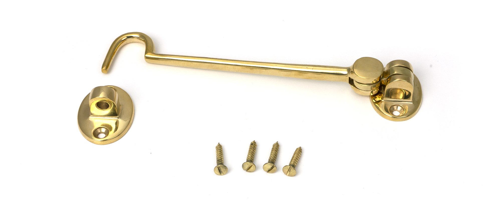 polished brass 6" cabin hook