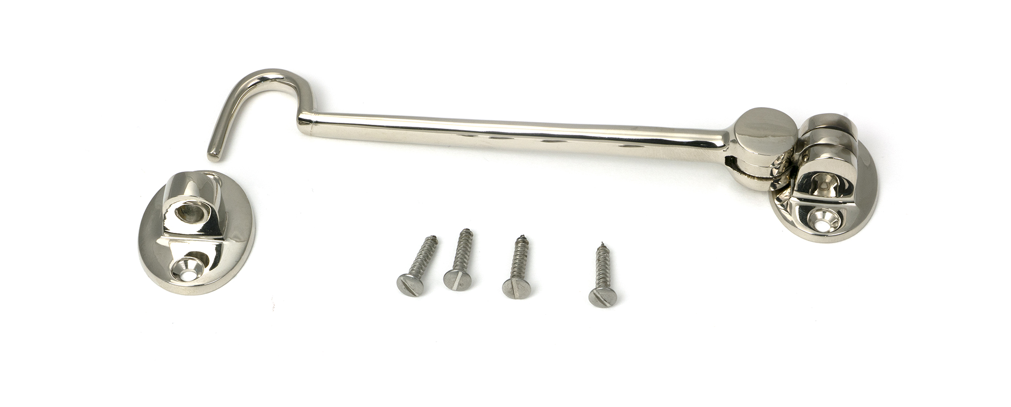 polished nickel 6" cabin hook