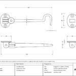 polished nickel 6" cabin hook