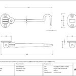 aged bronze 6" cabin hook