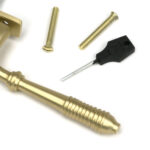 satin brass reeded espag lh