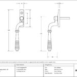 satin brass reeded espag lh