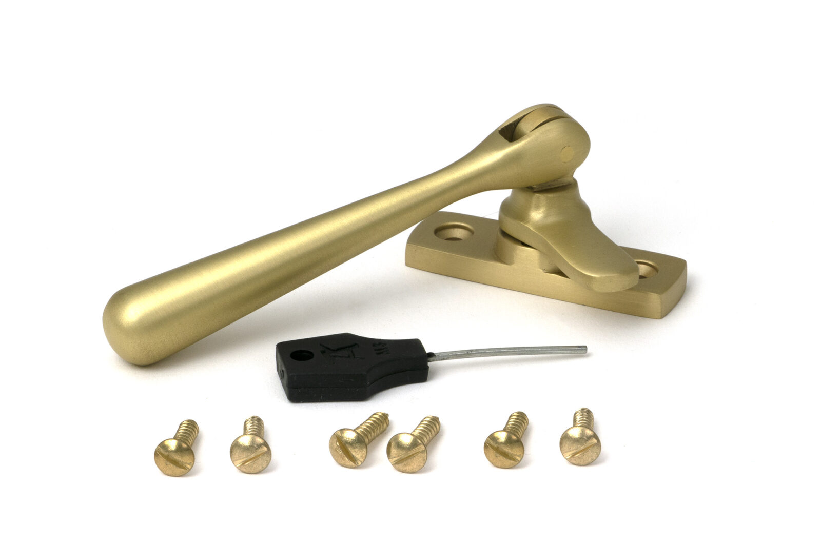 satin brass locking newbury fastener
