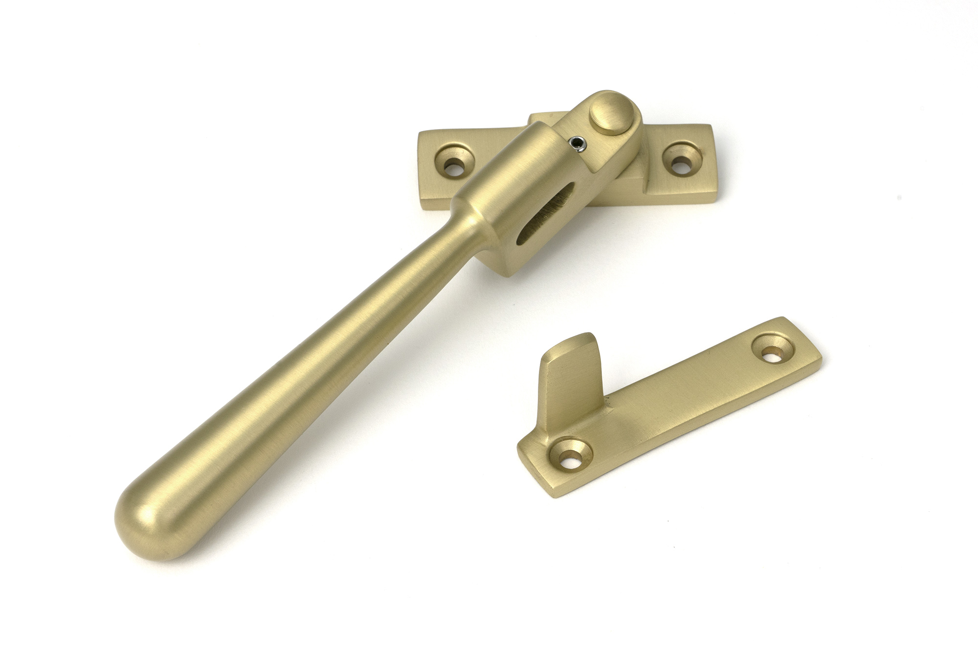 satin brass night vent locking newbury fastener