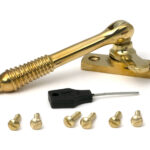 polished brass locking reeded fastener