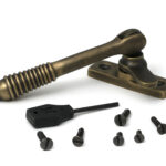 burnished brass locking reeded fastener