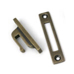 burnished brass locking reeded fastener