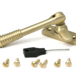 satin brass locking reeded fastener
