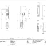 satin brass locking reeded fastener