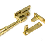 polished brass night vent locking reeded fastener