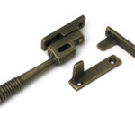 burnished brass night vent locking reeded fastener