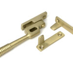satin brass night vent locking reeded fastener