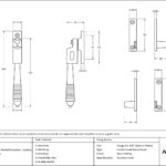 satin brass night vent locking reeded fastener