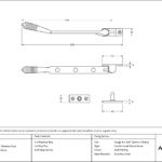 burnished brass 8" reeded stay