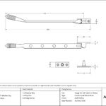 burnished brass 10" reeded stay