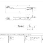 satin brass 8" reeded stay