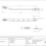 satin brass 10" reeded stay