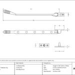 satin brass 12" reeded stay