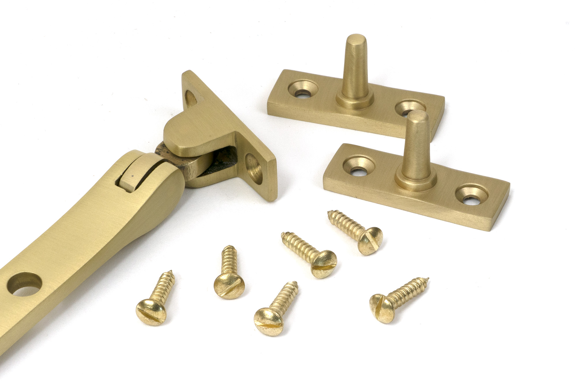 satin brass 8" avon stay