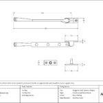 satin brass 8" avon stay