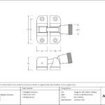 satin brass brompton brighton fastener (radiused)