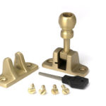 satin brass mushroom brighton fastener (radiused)