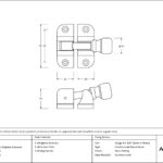 satin brass mushroom brighton fastener (radiused)