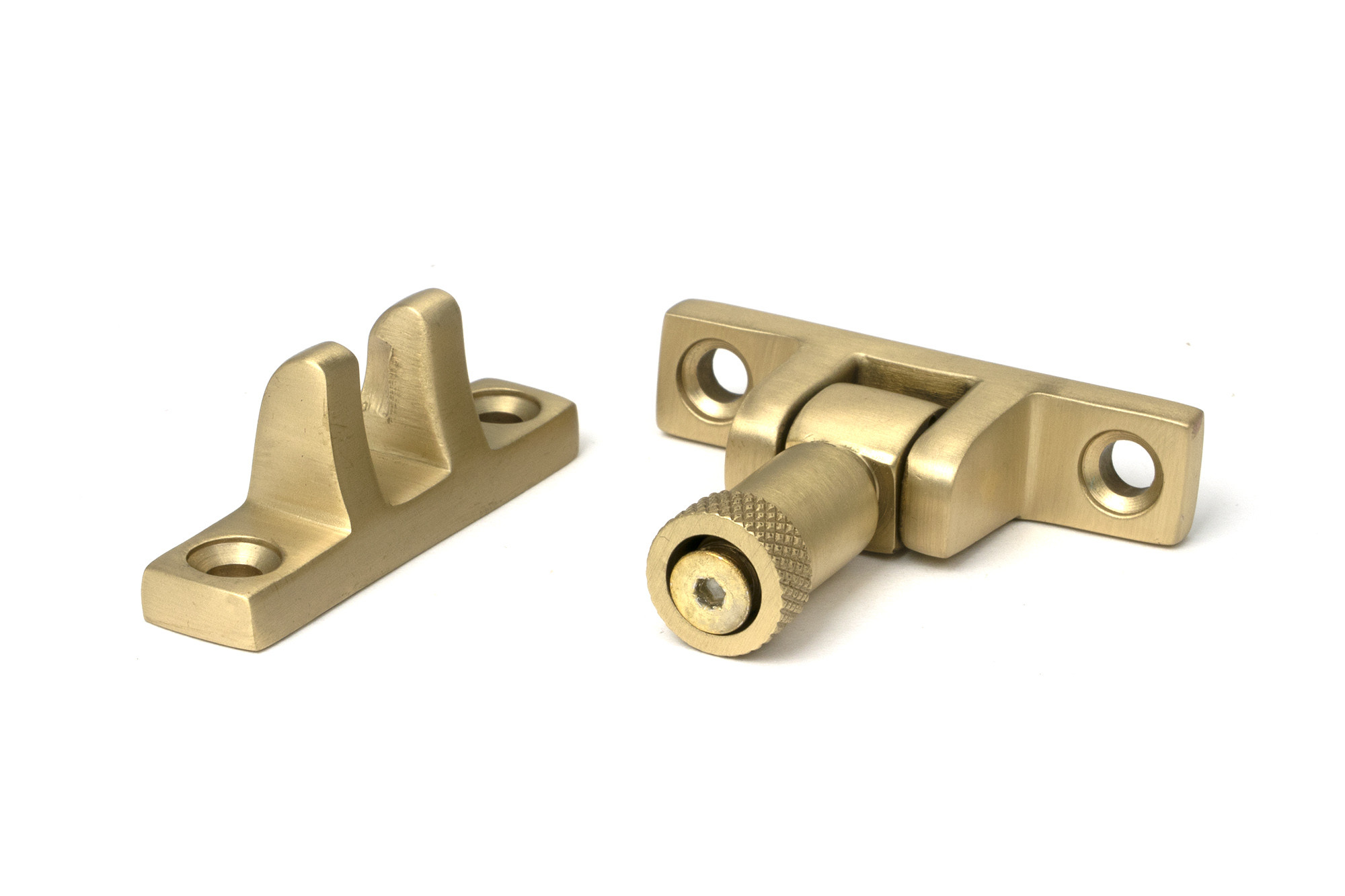 satin brass brompton brighton fastener narrow (square)