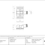 satin brass brompton brighton fastener narrow (square)